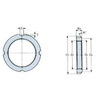 エスコ M120x 2.0 ベアリングナット(AN24) EA949KB-120 1個（直送品）