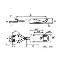 エスコ 90ー110x30mm パッチン(アジャスタブル/ステンレス製) EA951BR-110 1個（直送品）