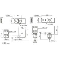 エスコ リターンヒンジ(ステンレス製) EA951CY-30A 1組（直送品）