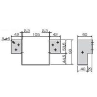 エスコ 98x105x60mm 接合金具(梁用/5個) EA951EB-853A 1パック(5個)（直送品）