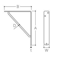 エスコ 150x200x25mm 棚受(ステンレス製) EA951EC-71 1個（直送品）