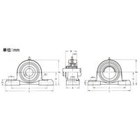 エスコ UCP207/ 35mm ピロー形ユニット EA966MA-207 1個（直送品）