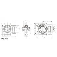 エスコ UCT206/ 30mm テークアップ形ユニット EA966MT-206 1個（直送品）