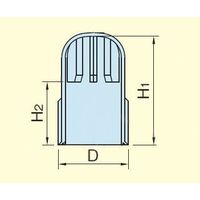 エスコ M30x 69mm ボルト保護キャップ(1個) EA983FM-530 1袋（直送品）