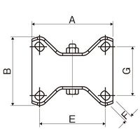 エスコ 200mm キャスター(固定金具・ホイールカバー付) EA986PG-200 1個（直送品）