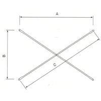 エスコ [EA976AMー41用] 筋交い EA976AM-42 1本（直送品）