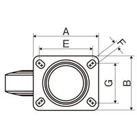 エスコ 125mm キャスター(自在金具・ホイールカバー付) EA986PD-125 1個（直送品）