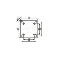エスコ 50mm キャスター(自在・ツインホイール・後輪ブレーキ) EA986GN-1 1個（直送品）