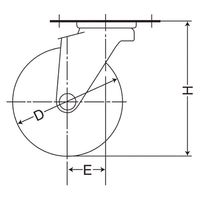 エスコ 125mm キャスター(自在金具付・静電防止) EA986PT-615 1個（直送品）