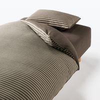 無印良品 綿天竺まくらカバー４３×６３ｃｍ用 杢ブラウンボーダー 良品計画