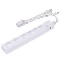 延長コ-ド 電源タップ ナカバヤシ 安全機能満載スイッチ付OAタップ 6個口 1ｍ ホワイト TAP-048-10W 1個