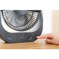 トップランド 18cm コードレス 充電ファン 大風量 ホーム&アウトドア ラージ 3電源対応 SF-DFC39 BK 1台