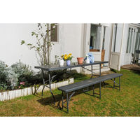 谷村実業 木目調折りたたみテーブル 180cm TAN-3006-180 1個 4589792859806（直送品）