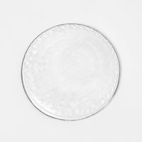 ガラスミニプレート シルバー 1セット（1枚×2） LAKOLE/ラコレ