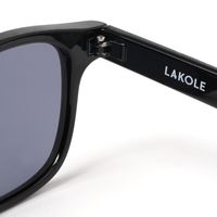 ワイドスクエアグラス ブラック LAKOLE/ラコレ