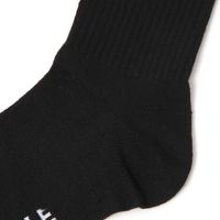 メンズ ジャストレタリングソックス ブラック 25～27cm LAKOLE/ラコレ
