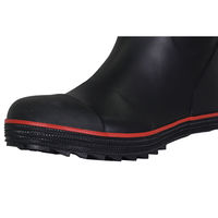 ヤマショウ 先芯入りセーフティーラバーブーツ ブラック 鉄芯 吸汗 26.0cm YGB-004BK 1足（直送品）