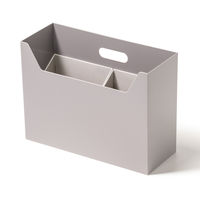 吉川国工業所 持ち運びができる収納ボックス インナーオーガナイザーM付き グレー MBー01_Gy 1セット（1個×3）