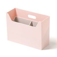 吉川国工業所 持ち運びができる収納ボックス インナーオーガナイザーM付き ピンク MBー01_P 1セット（1個×3）