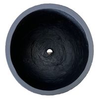 エルブレイン セメント製デザイン鉢(マットブラック) LB24006 1個（直送品）