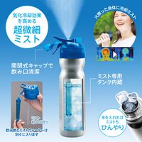 大作商事 【暑さ対策】ミスト機能付きドリンクボトル ドリンクミストSS ブルー DMSS2-BL 1個（直送品）