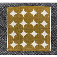 【アウトレット】丸眞 ドット柄（BR）　ハンドタオル2枚組 1パック（2枚入）