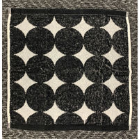 【アウトレット】丸眞 ドット柄（BK）　ハンドタオル2枚組 1パック（2枚入）