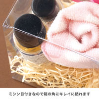 ヘッズ ミシン目付透明ロールシール 強粘糊 W25×H13mm MSTー1RS 1袋（500枚）