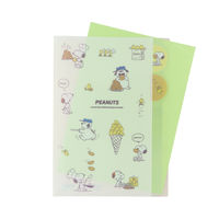 サンスター文具  PEANUTS happiness time ダイカットクリアファイル 5ポケット スナック S2173166 1個