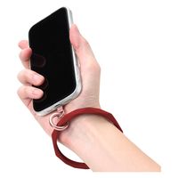 PGA ストラップホルダー付き シリコンハンドストラップ くすみレッド PG-HST05RD 1個（直送品）