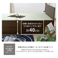 【軒先渡し】友澤木工 セキスイMIGUSA畳使用 デザイン畳ベッド クローズ シングル ブラウン 394-CL-87(LT)-SW 1台（直送品）