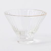 GOLDラインガラス小鉢A クリア 1セット（1個×６） LAKOLE/ラコレ