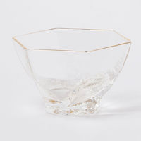 GOLDラインガラス小鉢B クリア 1セット（1個×６） LAKOLE/ラコレ