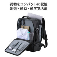 リュック バックパック マチ拡張 出張 15.6inch 大容量 撥水加工 ブラック BMーXBPEX01BK エレコム 1個