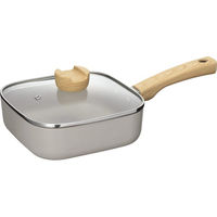 シャディ ホペア IH対応ガラス蓋付マーブルスクエアパン(18cm) 24-8280-075 1箱（直送品）