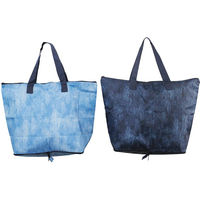 シャディ 【10袋セット】デニム柄ビッグトート 25-0510-014 1セット(10袋)（直送品）