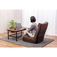 ファミリー・ライフ ボリュームコイルスプリング座椅子 ブラウン 0437710 1台（直送品）