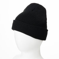 ヤマショウ 現場のチカラ ニット帽子（折り返し） YBK-407BK 1個 オリジナル