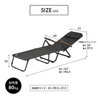 武田コーポレーション ラウンジベッド肘付き UN5-RC 1箱(1個入)（直送品）