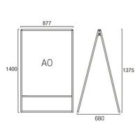 常磐精工 ブラックバリウススタンド看板 A0両面 アームキャスターセット BVASKAC-A0R-KSET 1台（直送品）
