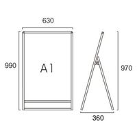 常磐精工 バリウススタンド看板 A1ロウ片面 アームキャスターセット VASKAC-A1LK-KSET 1台（直送品）