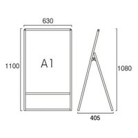 常磐精工 バリウススタンド看板 A1片面 アームキャスターセット VASKAC-A1K-KSET 1台（直送品）