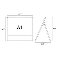 常磐精工 バリウススタンド看板 A1横片面 アームキャスターセット VASKAC-A1YK-KSET 1台（直送品）