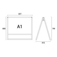 常磐精工 バリウススタンド看板 A1横両面 アームキャスターセット VASKAC-A1YR-KSET 1台（直送品）