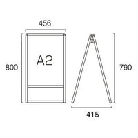 常磐精工 バリウススタンド看板 A2両面 アームキャスターセット VASKAC-A2R-KSET 1台（直送品）