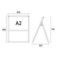 常磐精工 バリウススタンド看板 A2横片面 アームキャスターセット VASKAC-A2YK-KSET 1台（直送品）