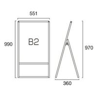 常磐精工 バリウススタンド看板 B2片面 アームキャスターセット VASKAC-B2K-KSET 1台（直送品）