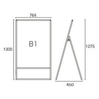常磐精工 バリウススタンド看板LED B1片面 アームキャスターセット VASKLED-B1K-KSET 1台（直送品）