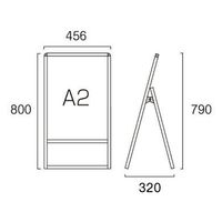 常磐精工 バリウススタンド看板 ホワイトボード A2片面 アームキャスターセット VASKWB-A2K-KSET 1台（直送品）