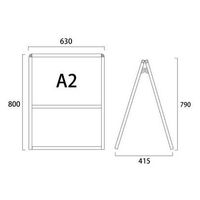 常磐精工 バリウススタンド看板 ホワイトボード A2横両面 アームキャスターセット VASKWB-A2YR-KSET 1台（直送品）